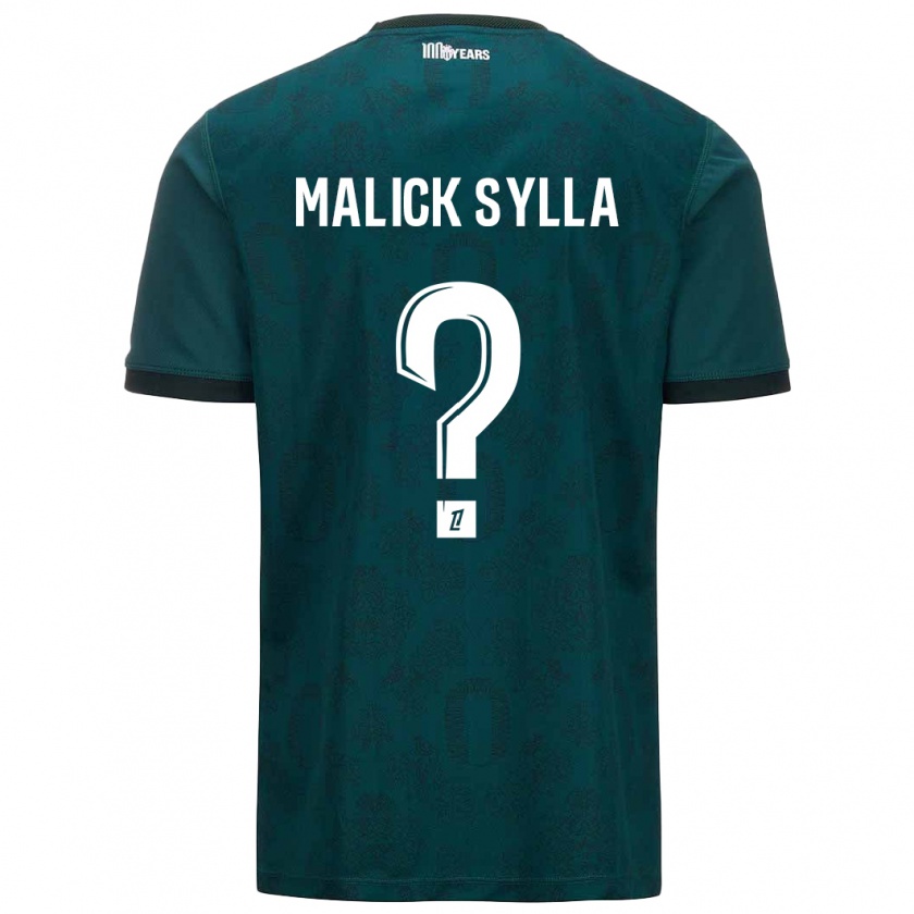 Kandiny Gyermek Malick Sylla #0 Sötétzöld Idegenbeli Jersey 2024/25 Mez Póló Ing