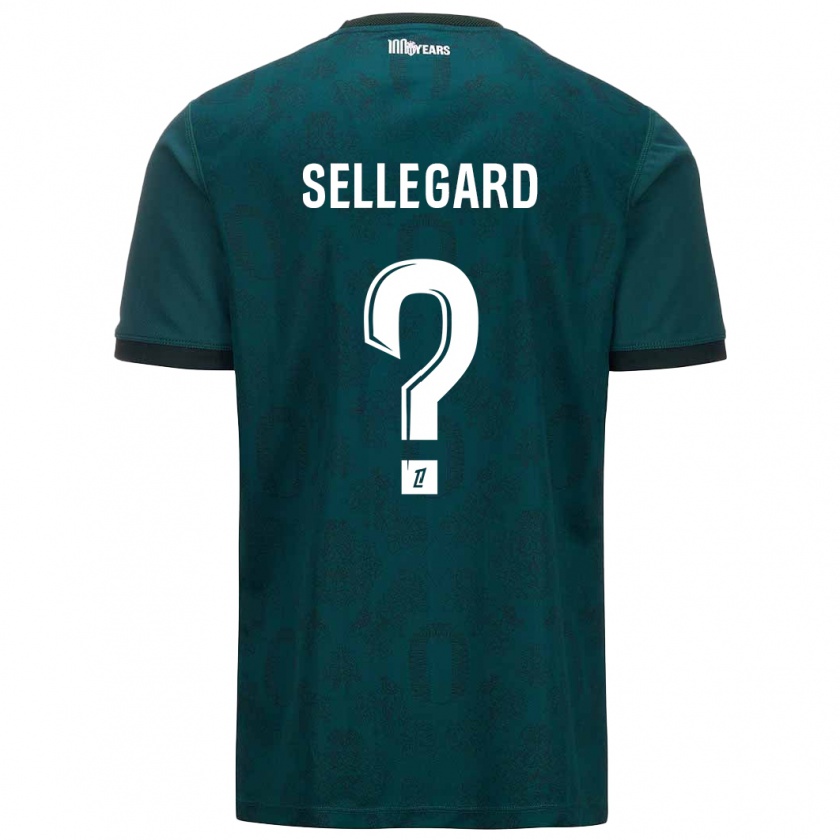 Kandiny Gyermek Alexander Sellegard #0 Sötétzöld Idegenbeli Jersey 2024/25 Mez Póló Ing