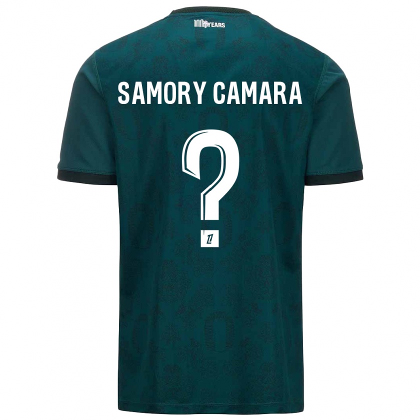 Kandiny Gyermek Verges Samory Camara #0 Sötétzöld Idegenbeli Jersey 2024/25 Mez Póló Ing