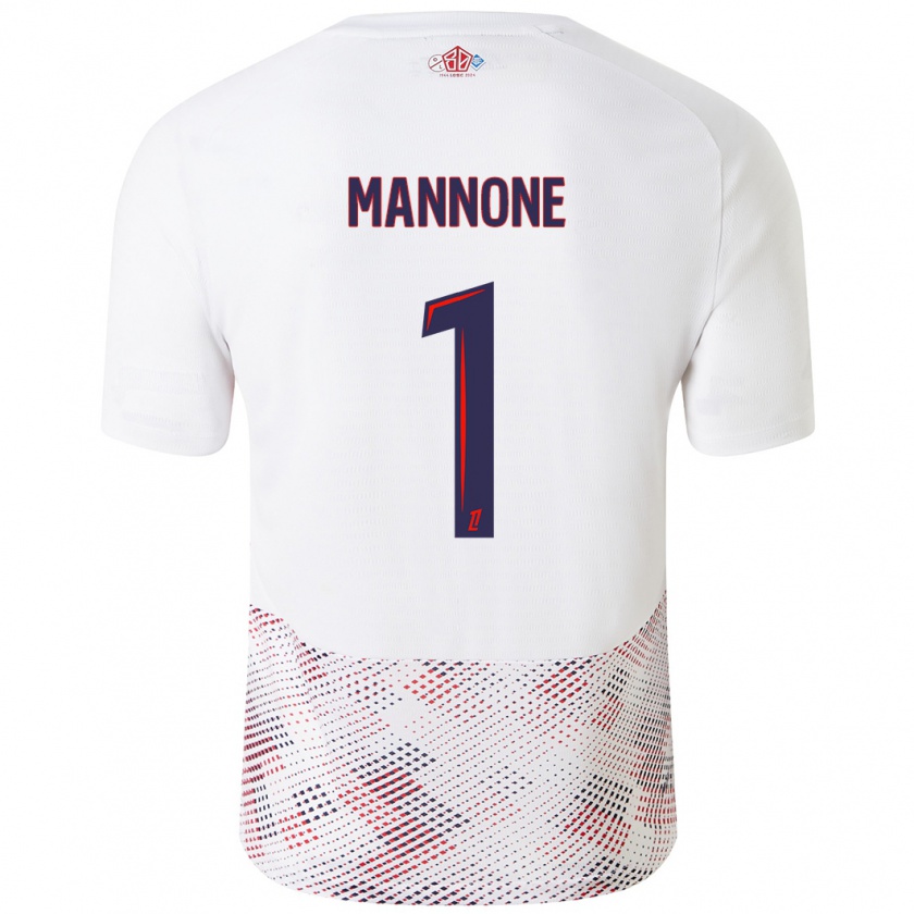 Kandiny Gyermek Vito Mannone #1 Fehér Royal Blue Idegenbeli Jersey 2024/25 Mez Póló Ing