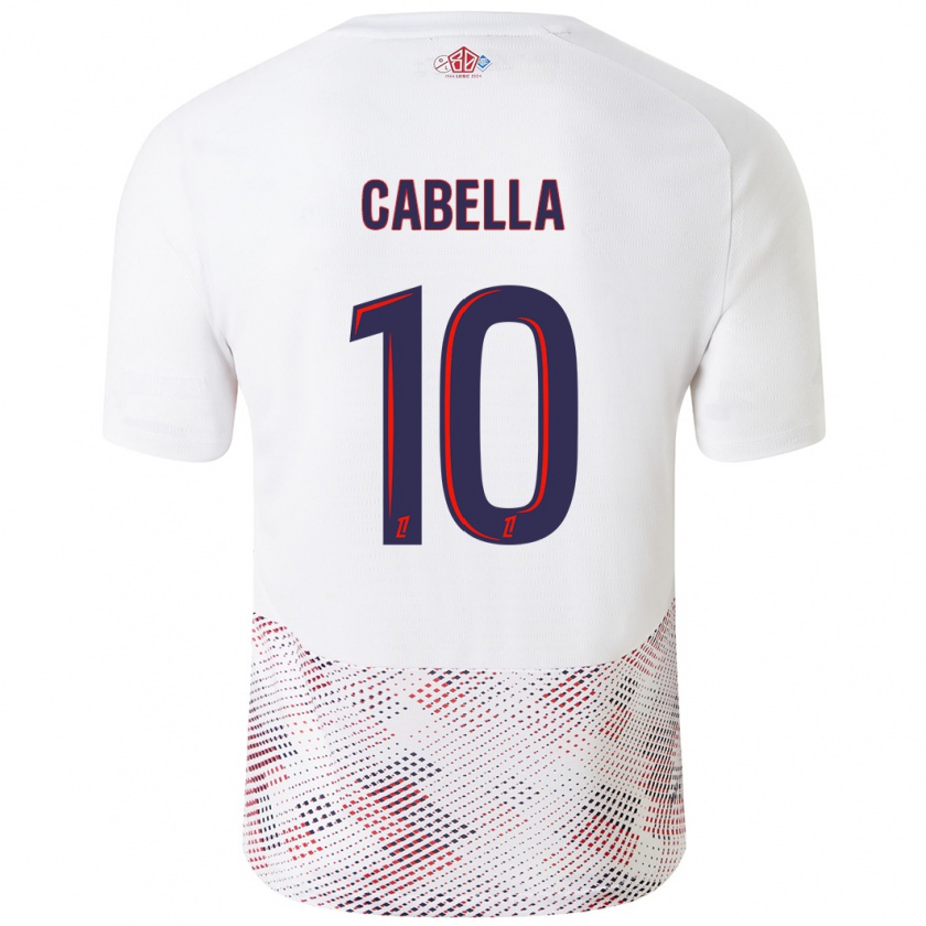 Kandiny Gyermek Rémy Cabella #10 Fehér Royal Blue Idegenbeli Jersey 2024/25 Mez Póló Ing