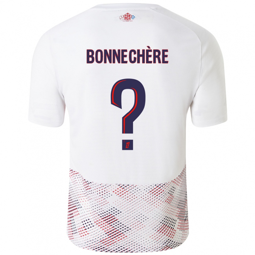 Kandiny Gyermek Victor Bonnechère #0 Fehér Royal Blue Idegenbeli Jersey 2024/25 Mez Póló Ing