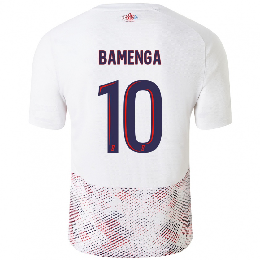 Kandiny Gyermek Naomie Bamenga #10 Fehér Royal Blue Idegenbeli Jersey 2024/25 Mez Póló Ing