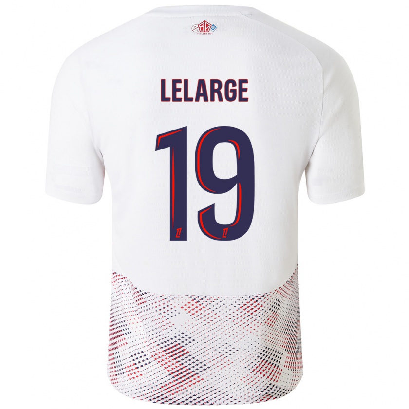 Kandiny Gyermek Claire Lelarge #19 Fehér Royal Blue Idegenbeli Jersey 2024/25 Mez Póló Ing