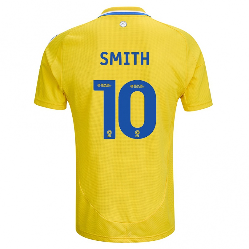 Kandiny Gyermek Kathryn Smith #10 Sárga Kék Idegenbeli Jersey 2024/25 Mez Póló Ing