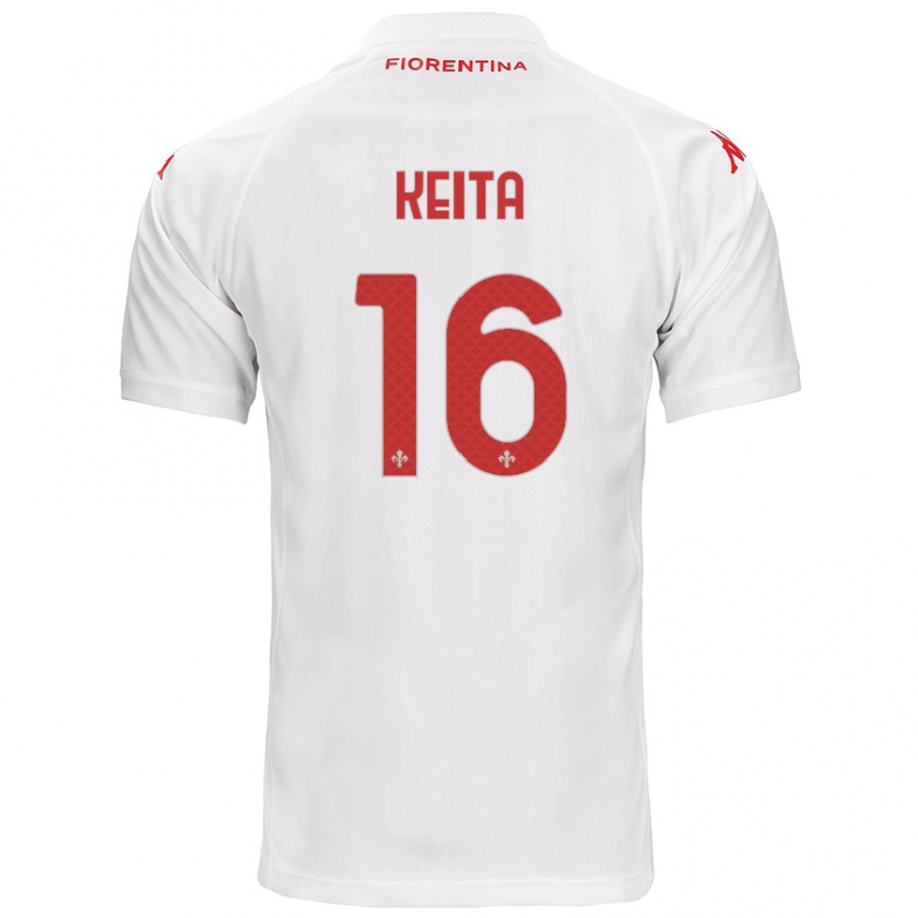 Kandiny Gyermek Bala Keita #16 Fehér Idegenbeli Jersey 2024/25 Mez Póló Ing