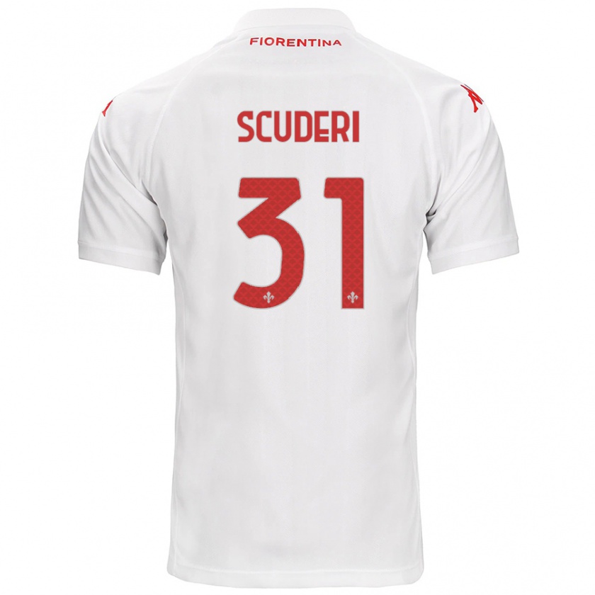 Kandiny Gyermek Giulio Scuderi #31 Fehér Idegenbeli Jersey 2024/25 Mez Póló Ing