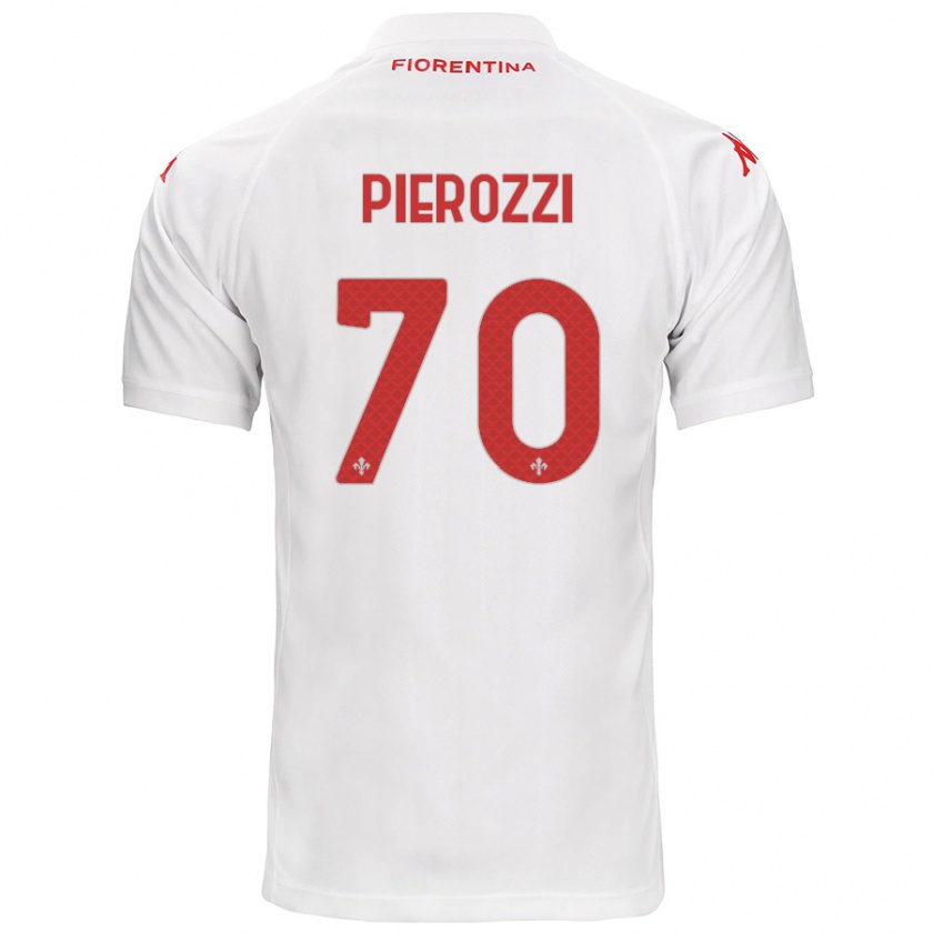 Kandiny Gyermek Niccolò Pierozzi #70 Fehér Idegenbeli Jersey 2024/25 Mez Póló Ing