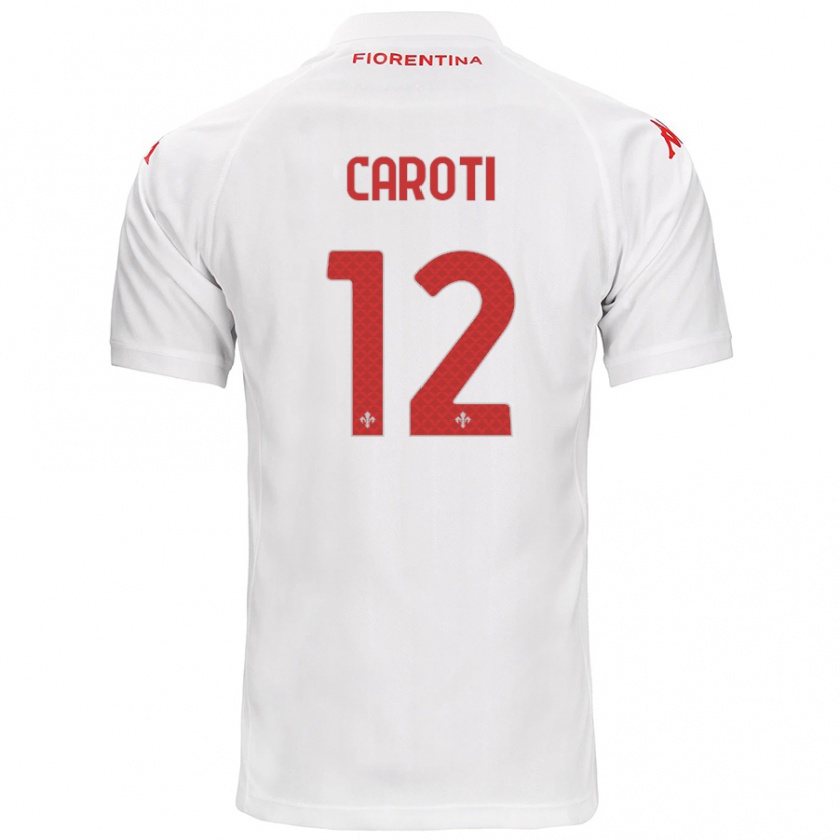 Kandiny Gyermek Filippo Caroti #12 Fehér Idegenbeli Jersey 2024/25 Mez Póló Ing