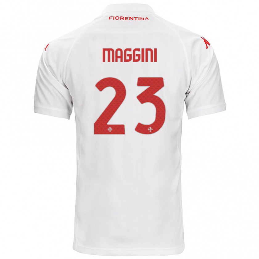 Kandiny Gyermek Filippo Maggini #23 Fehér Idegenbeli Jersey 2024/25 Mez Póló Ing