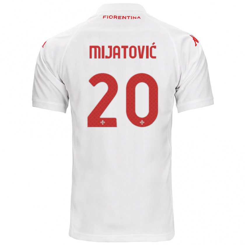 Kandiny Gyermek Milica Mijatović #20 Fehér Idegenbeli Jersey 2024/25 Mez Póló Ing