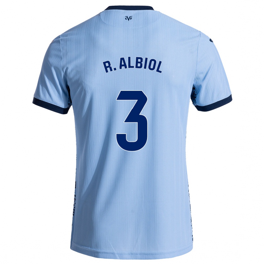 Kandiny Gyermek Raúl Albiol #3 Ég Kék Idegenbeli Jersey 2024/25 Mez Póló Ing