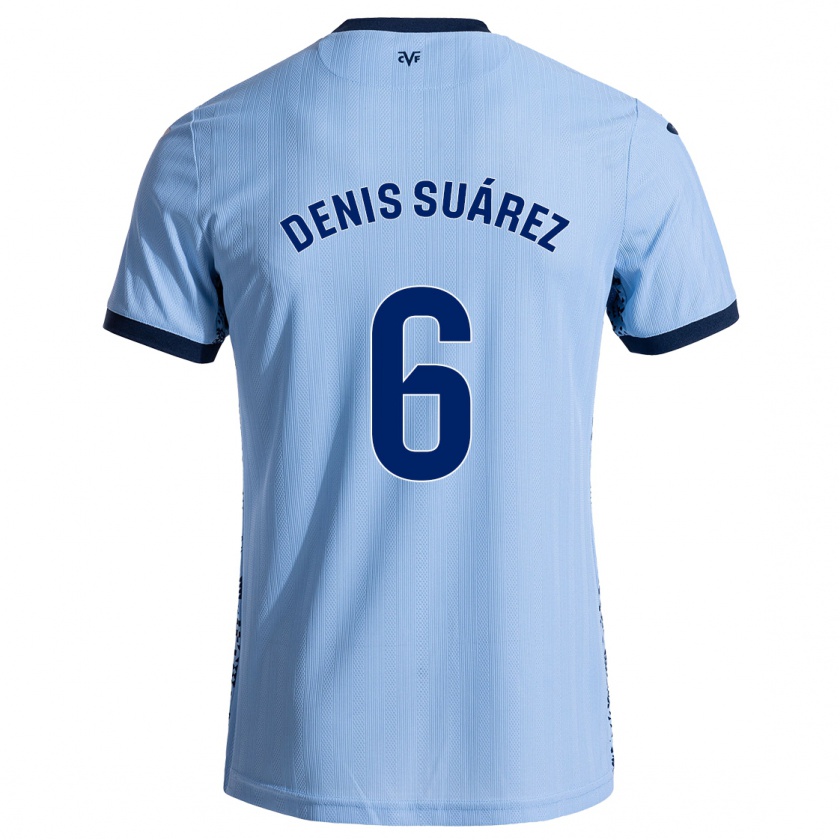 Kandiny Gyermek Denis Suárez #6 Ég Kék Idegenbeli Jersey 2024/25 Mez Póló Ing