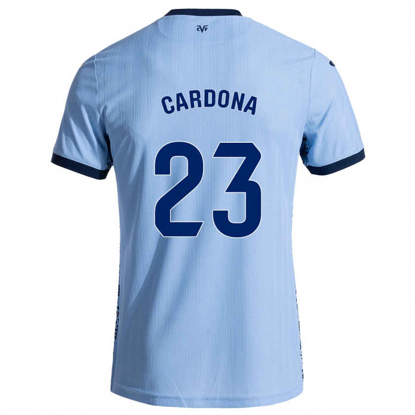 Kandiny Gyermek Sergi Cardona #23 Ég Kék Idegenbeli Jersey 2024/25 Mez Póló Ing