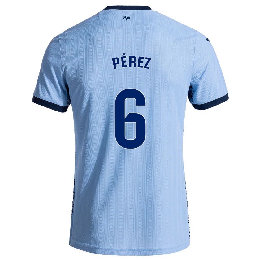 Kandiny Gyermek Hugo Pérez #6 Ég Kék Idegenbeli Jersey 2024/25 Mez Póló Ing