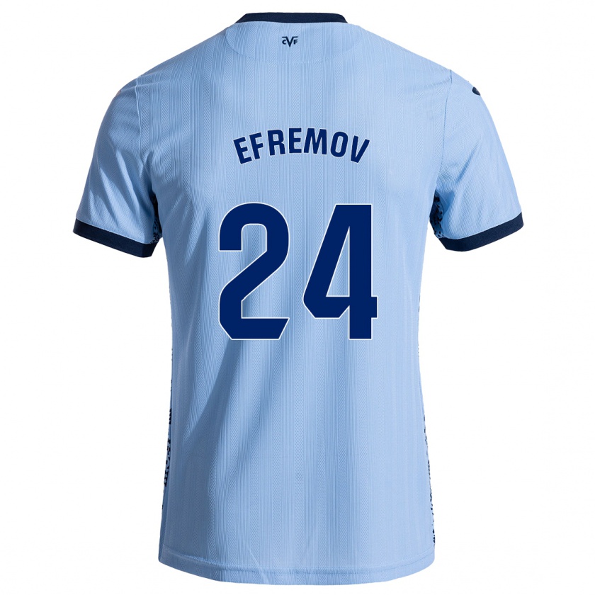 Kandiny Gyermek Anton Efremov #24 Ég Kék Idegenbeli Jersey 2024/25 Mez Póló Ing