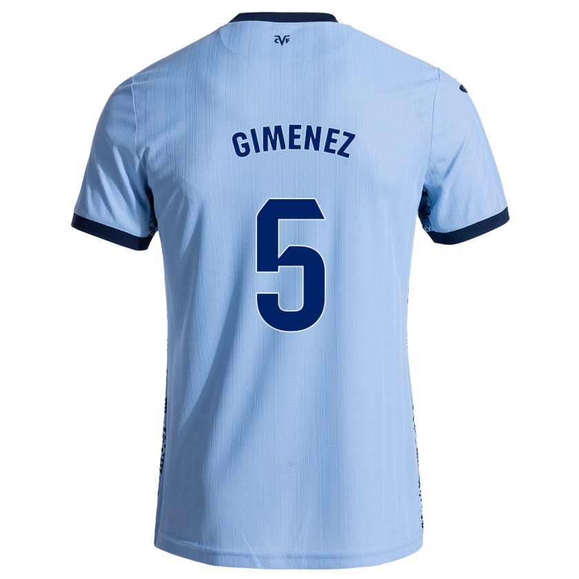 Kandiny Gyermek Yenifer Giménez #5 Ég Kék Idegenbeli Jersey 2024/25 Mez Póló Ing