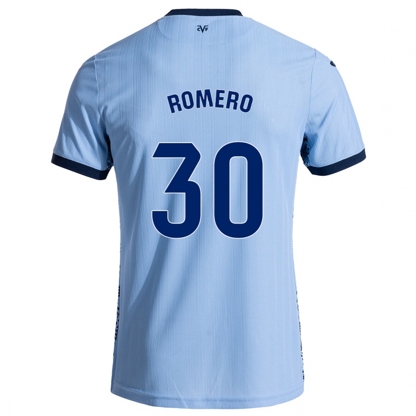 Kandiny Gyermek Lucía Romero #30 Ég Kék Idegenbeli Jersey 2024/25 Mez Póló Ing