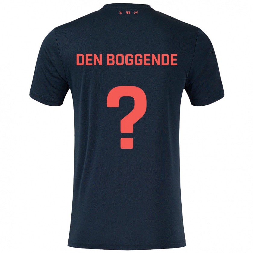 Kandiny Gyermek Tijn Den Boggende #0 Fekete Piros Idegenbeli Jersey 2024/25 Mez Póló Ing