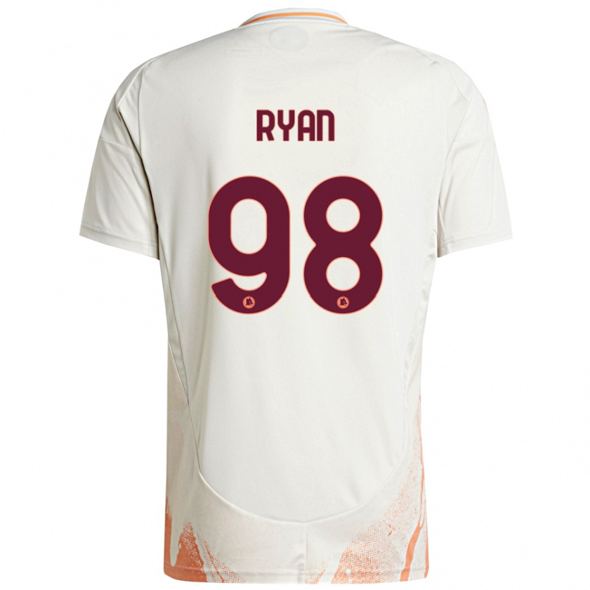 Kandiny Gyermek Mathew Ryan #98 Krém Fehér Narancs Idegenbeli Jersey 2024/25 Mez Póló Ing