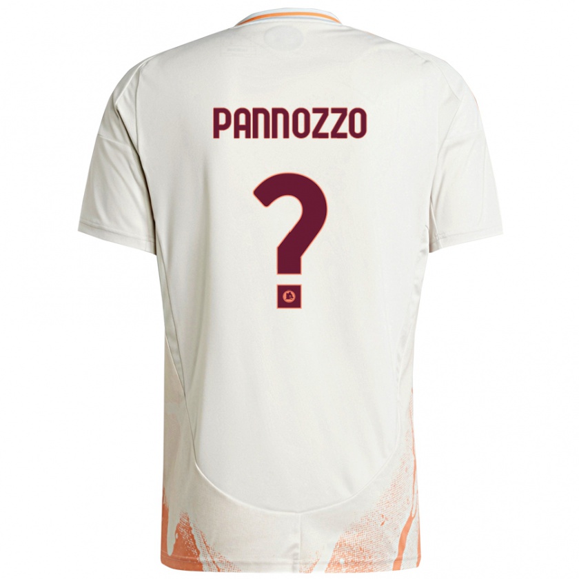 Kandiny Gyermek Nicolò Pannozzo #0 Krém Fehér Narancs Idegenbeli Jersey 2024/25 Mez Póló Ing