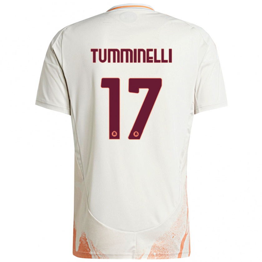 Kandiny Gyermek Gianmarco Tumminelli #17 Krém Fehér Narancs Idegenbeli Jersey 2024/25 Mez Póló Ing