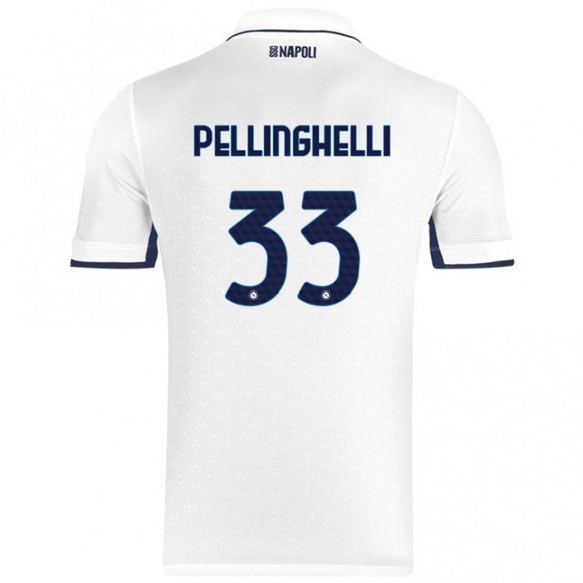 Kandiny Gyermek Alice Pellinghelli #33 Fehér Royal Blue Idegenbeli Jersey 2024/25 Mez Póló Ing