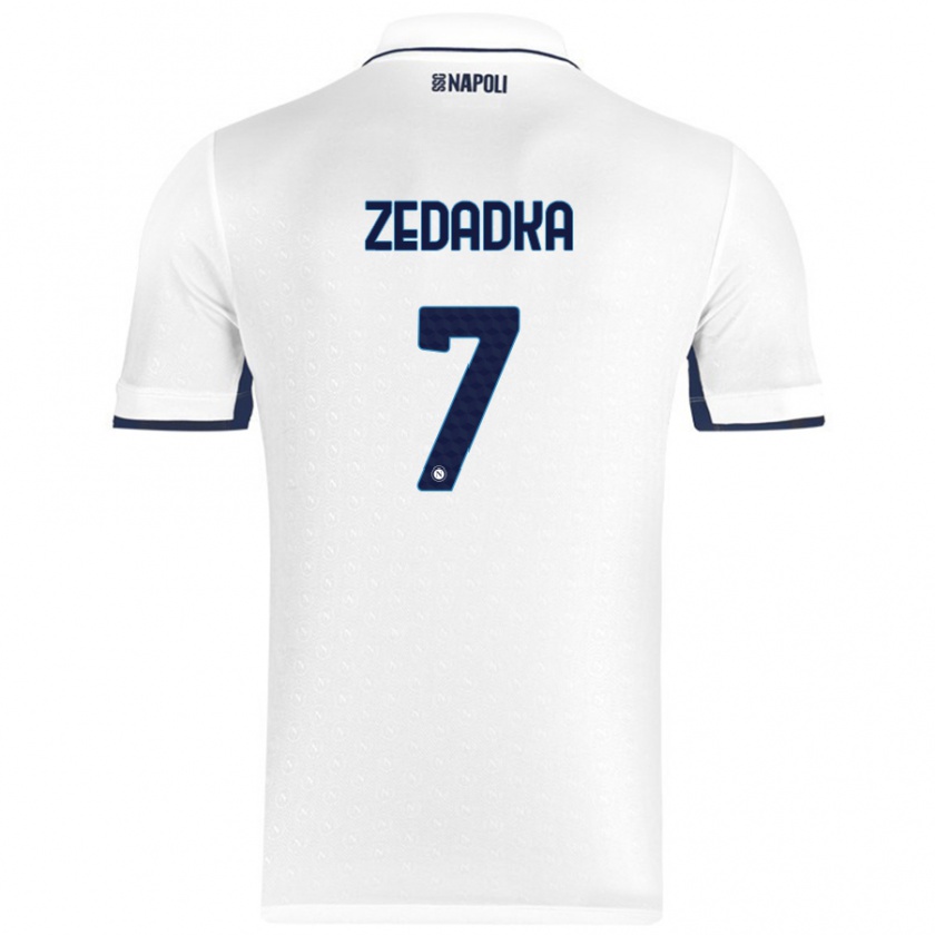 Kandiny Gyermek Karim Zedadka #7 Fehér Royal Blue Idegenbeli Jersey 2024/25 Mez Póló Ing