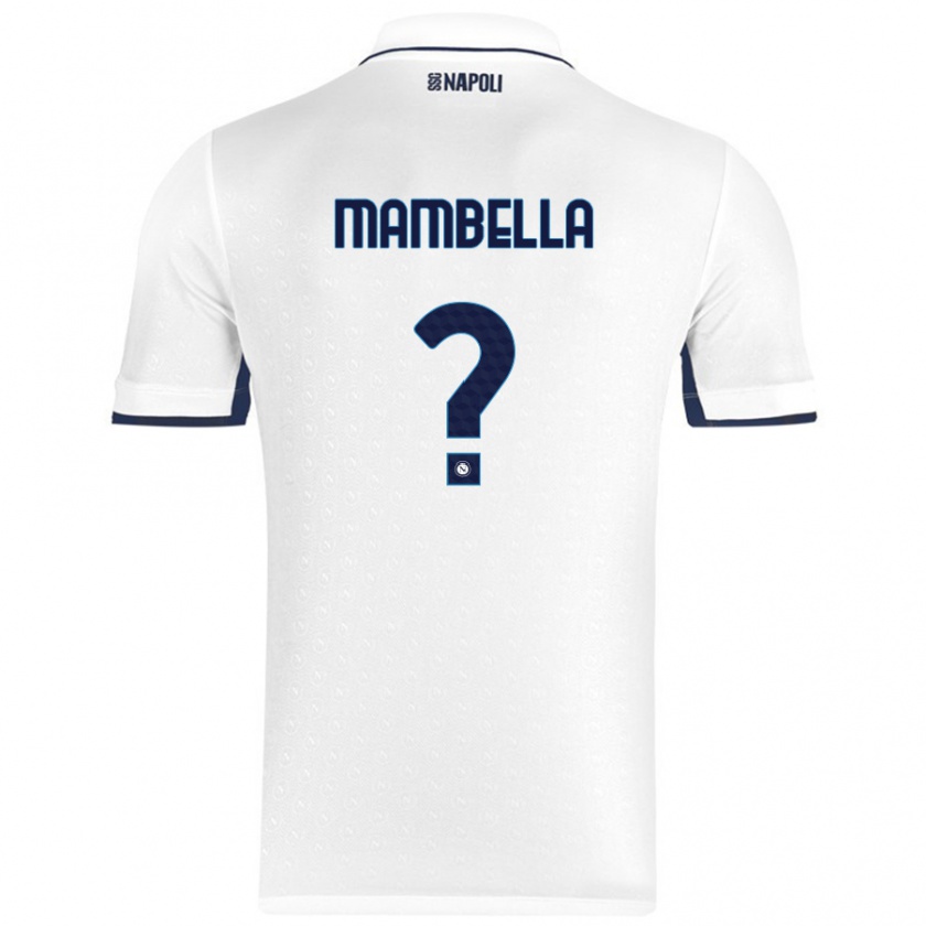 Kandiny Gyermek Andrea Mambella #0 Fehér Royal Blue Idegenbeli Jersey 2024/25 Mez Póló Ing