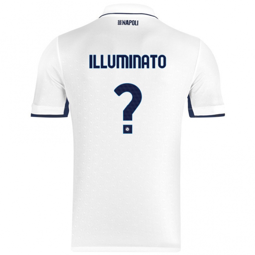 Kandiny Gyermek Antonio Illuminato #0 Fehér Royal Blue Idegenbeli Jersey 2024/25 Mez Póló Ing