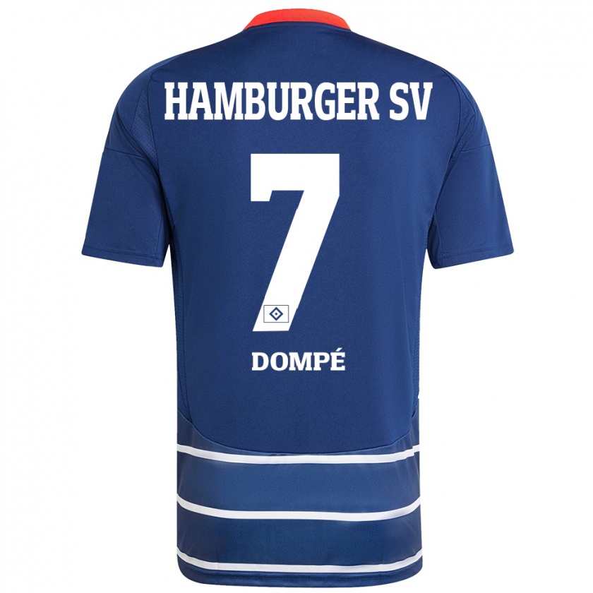 Kandiny Gyermek Jean-Luc Dompé #7 Sötétkék Idegenbeli Jersey 2024/25 Mez Póló Ing