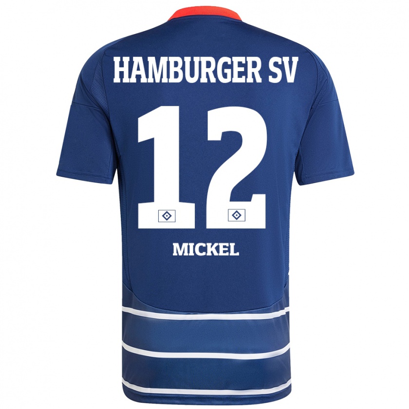 Kandiny Gyermek Tom Mickel #12 Sötétkék Idegenbeli Jersey 2024/25 Mez Póló Ing