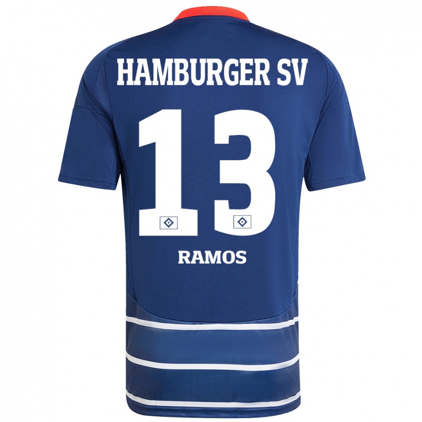 Kandiny Gyermek Guilherme Ramos #13 Sötétkék Idegenbeli Jersey 2024/25 Mez Póló Ing