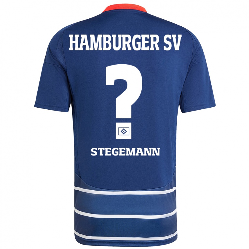 Kandiny Gyermek Jean-Pierre Stegemann #0 Sötétkék Idegenbeli Jersey 2024/25 Mez Póló Ing