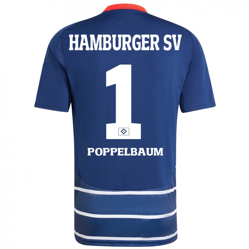 Kandiny Gyermek Colin Poppelbaum #1 Sötétkék Idegenbeli Jersey 2024/25 Mez Póló Ing