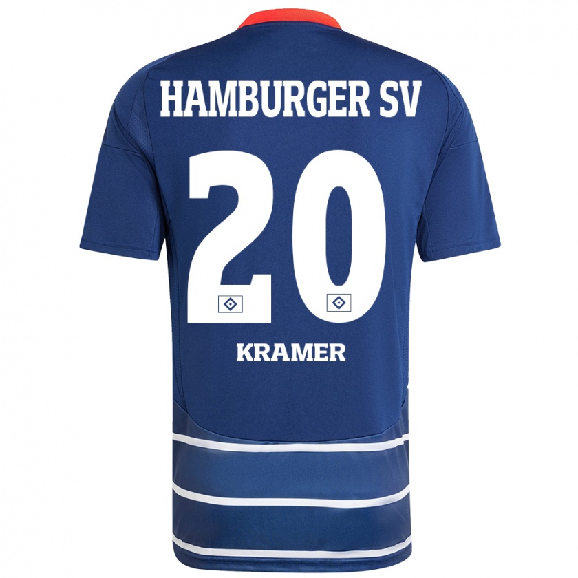 Kandiny Gyermek Timon Kramer #20 Sötétkék Idegenbeli Jersey 2024/25 Mez Póló Ing