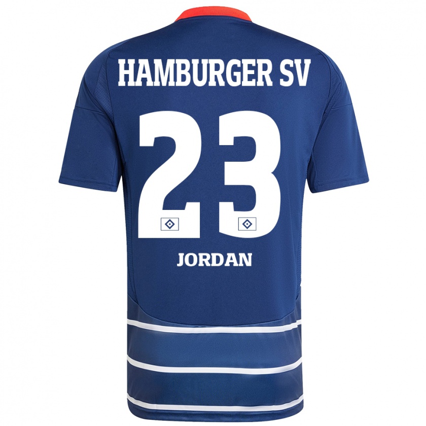 Kandiny Gyermek Dominik Jordan #23 Sötétkék Idegenbeli Jersey 2024/25 Mez Póló Ing