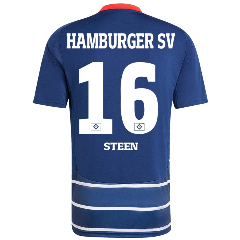 Kandiny Gyermek Maya Steen #16 Sötétkék Idegenbeli Jersey 2024/25 Mez Póló Ing