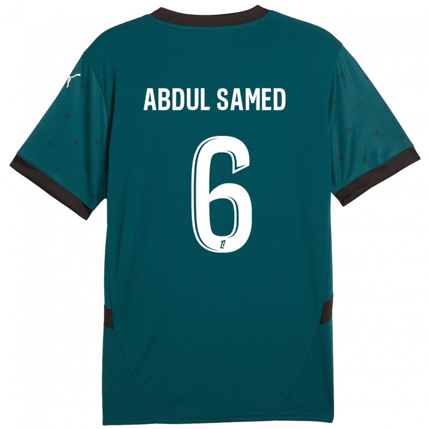 Kandiny Gyermek Salis Abdul Samed #6 Sötétzöld Idegenbeli Jersey 2024/25 Mez Póló Ing