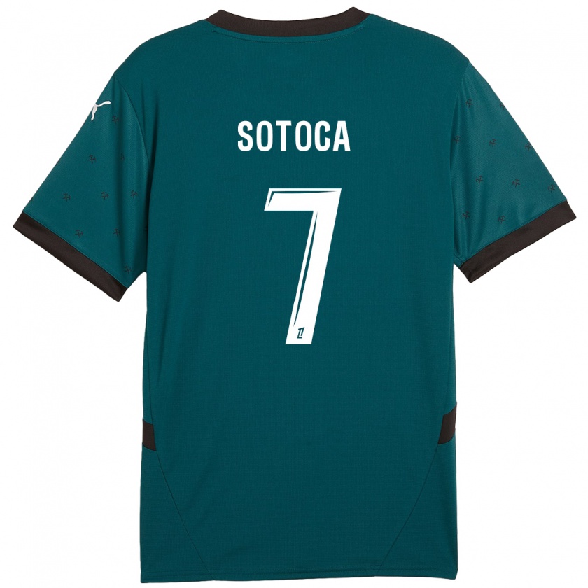 Kandiny Gyermek Florian Sotoca #7 Sötétzöld Idegenbeli Jersey 2024/25 Mez Póló Ing