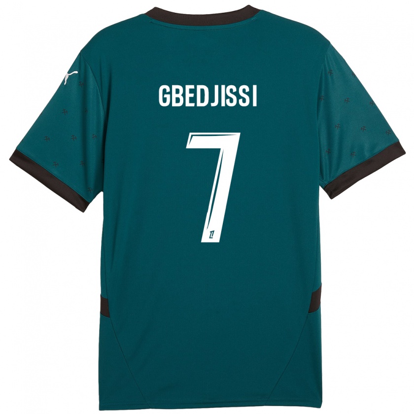 Kandiny Gyermek Aude Gbedjissi #7 Sötétzöld Idegenbeli Jersey 2024/25 Mez Póló Ing