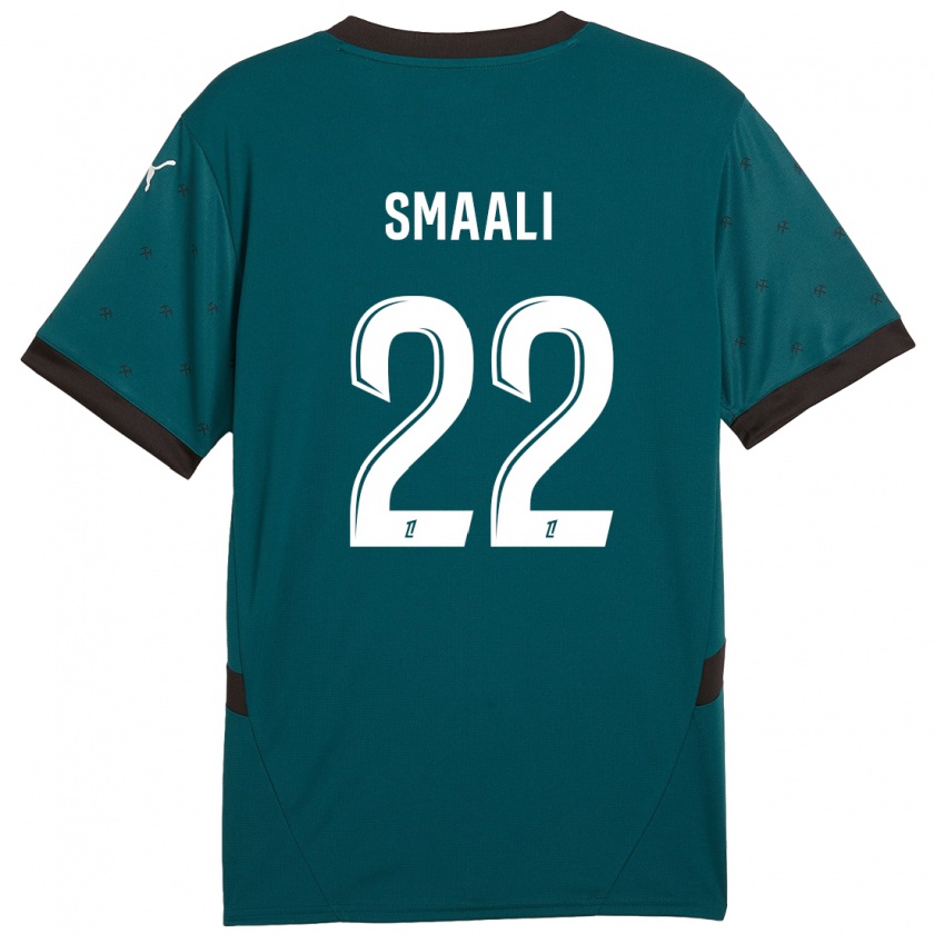 Kandiny Gyermek Emma Smaali #22 Sötétzöld Idegenbeli Jersey 2024/25 Mez Póló Ing