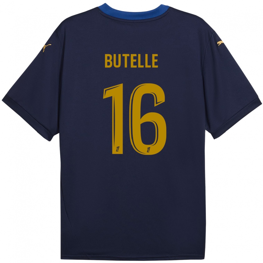 Kandiny Gyermek Ludovic Butelle #16 Sötétkék Arany Idegenbeli Jersey 2024/25 Mez Póló Ing