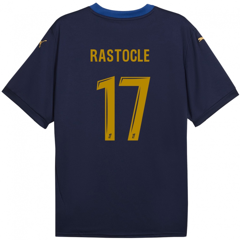 Kandiny Gyermek Jade Rastocle #17 Sötétkék Arany Idegenbeli Jersey 2024/25 Mez Póló Ing