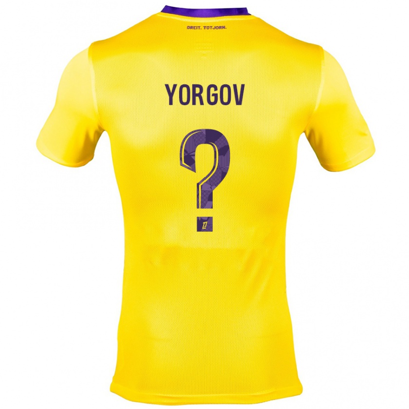 Kandiny Gyermek Aleksandar Yorgov #0 Sárga Lila Idegenbeli Jersey 2024/25 Mez Póló Ing