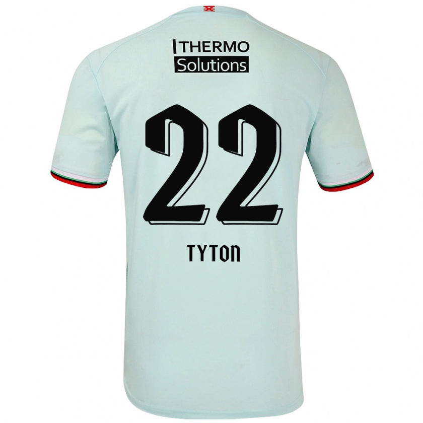 Kandiny Gyermek Przemyslaw Tyton #22 Világoszöld Idegenbeli Jersey 2024/25 Mez Póló Ing