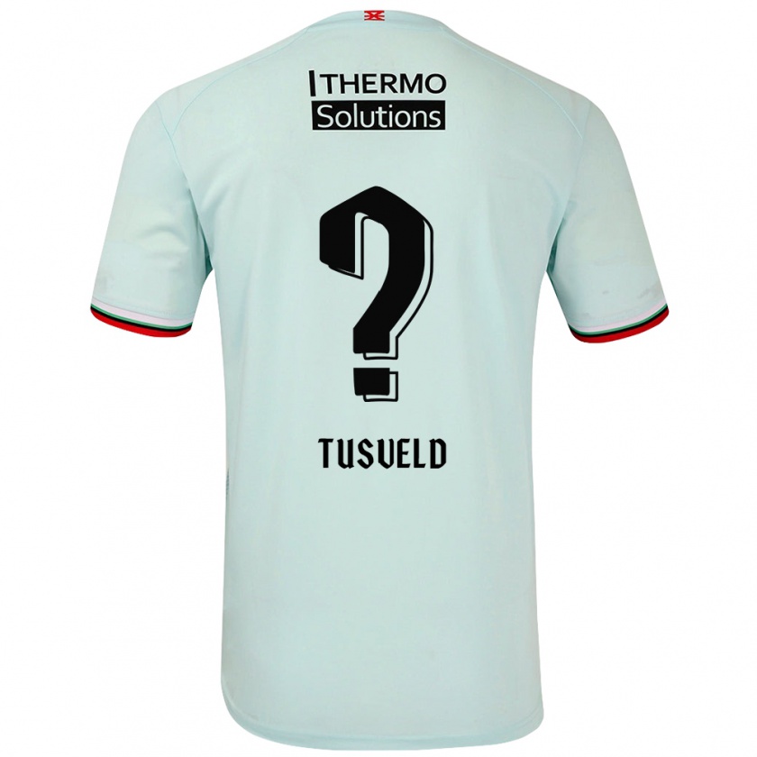 Kandiny Gyermek Tijn Tusveld #0 Világoszöld Idegenbeli Jersey 2024/25 Mez Póló Ing