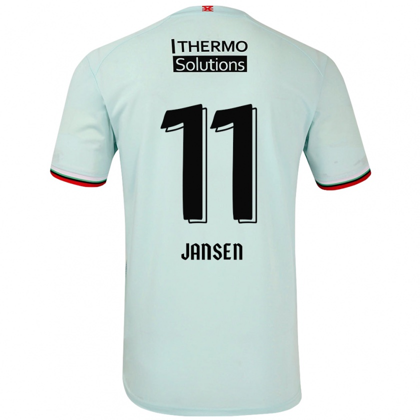 Kandiny Gyermek Renate Jansen #11 Világoszöld Idegenbeli Jersey 2024/25 Mez Póló Ing