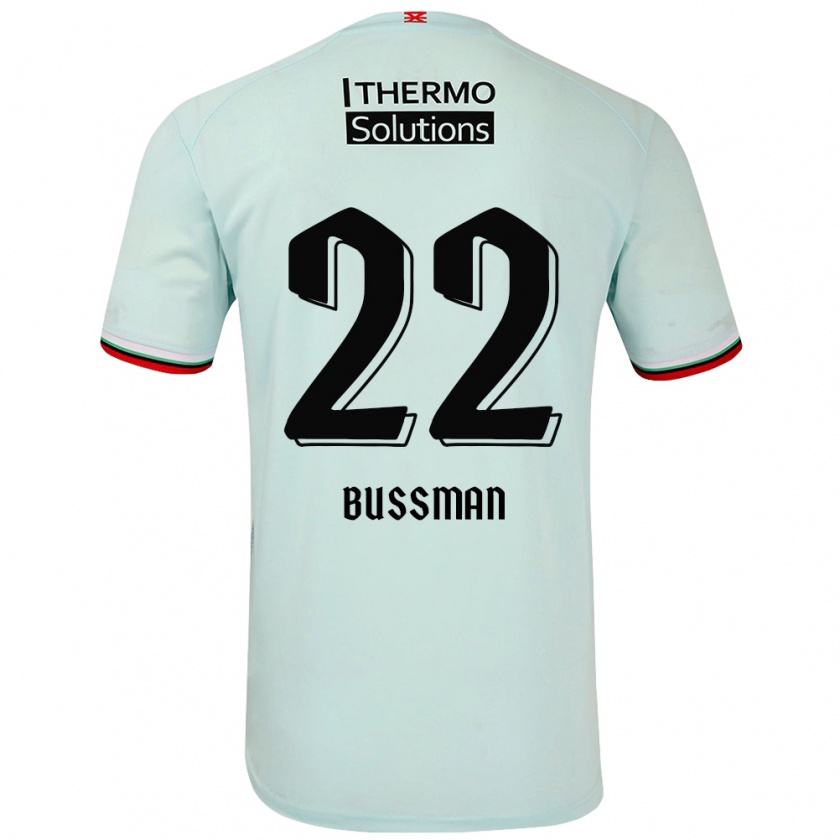 Kandiny Gyermek Fiene Bussman #22 Világoszöld Idegenbeli Jersey 2024/25 Mez Póló Ing