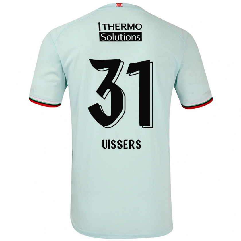 Kandiny Gyermek Kiki Vissers #31 Világoszöld Idegenbeli Jersey 2024/25 Mez Póló Ing